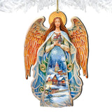 Blessing Home Angel Wooden Ornaments by G. DeBrekht Nativity Holiday Decor - 8611021