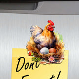 Juego de 6 imanes decorativos de madera "Primavera en la granja" de G. Debrekht - Decoración de Pascua - 8090056G-S6