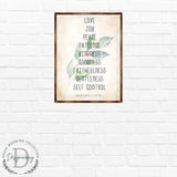 Love Joy Peace - Fruit of the Spirit - Verse Wall Decor - Contemporary Decor - Wooden Script Wall Art - 310332