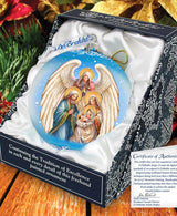 Adorno de cristal grande para la Natividad con la Divina Presencia del Ángel, de G. Debrekht - Decoración navideña - 73934