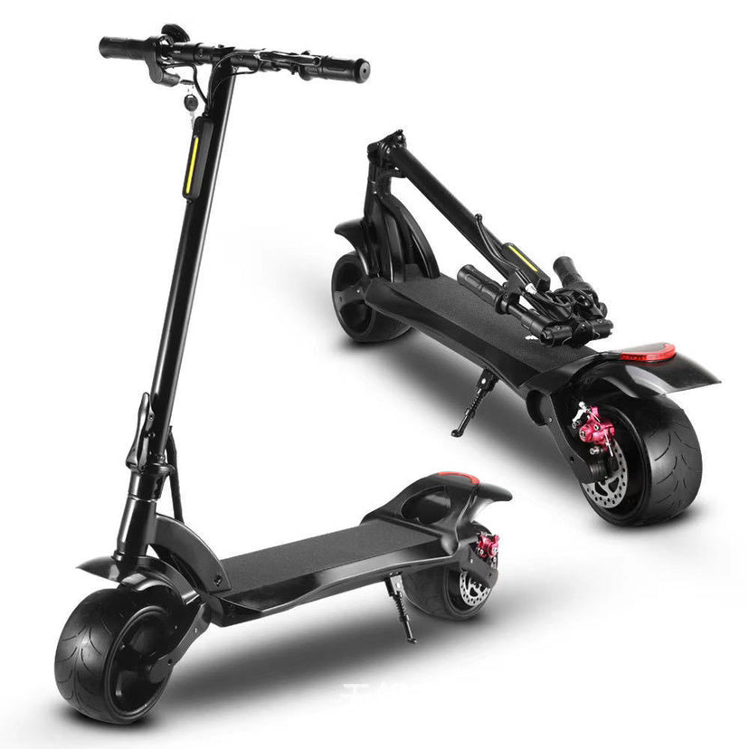 Patinete plegable de doble tracción con neumáticos anchos