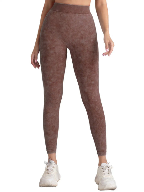2 Pieces High Waist V Back Yoga Pants Tummy Control Running Workout Tight - Lootquake