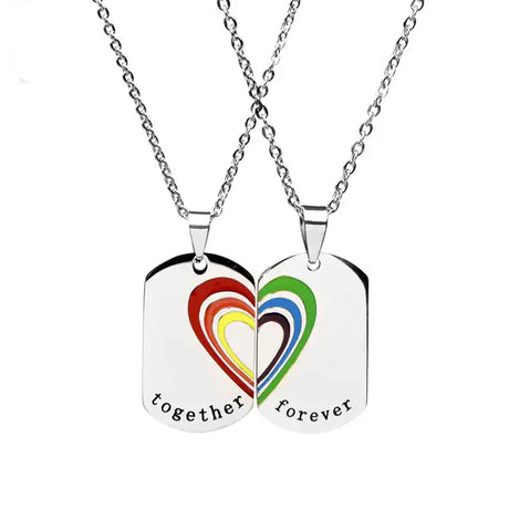 Couple Jewelry Set - Together Forever Stainless Steel Necklaces - Lootquake
