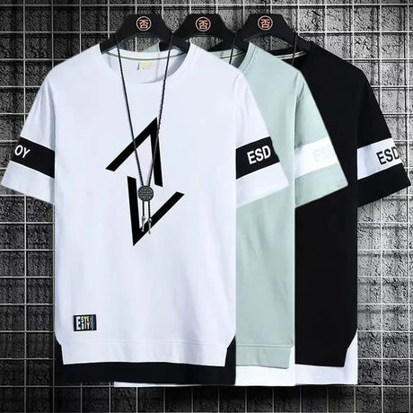 2024 Men's Korean Fashion Summer Short Sleeve T-Shirts - Lootquake