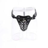 Leather Men's Chastity Belt with Cock Cage, Adult Toy - Lootquake