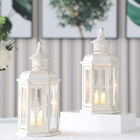 10 inch High Vintage Style Hanging Lantern（Set of 2 ）-0