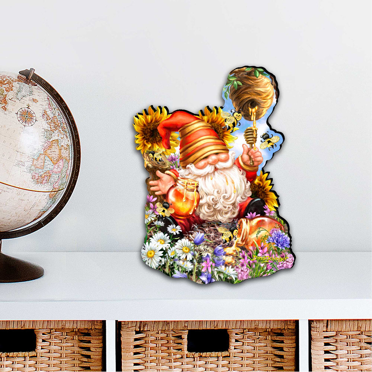 Honeycomb Gnome Easter Door Decor by D. Gelsinger - Easter Spring Decor - 8461061H-DG