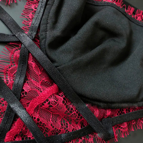 Women's Bundled Three Point Garter Lingerie Set - Lootquake