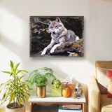 Arte mural de madera con diseño de lobo de Nature Wonders - Decoración de vida silvestre - 95287B