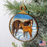 Adornos de madera con forma de caballo de Nature Wonders - Decoración navideña con temática de vida silvestre - 8025220