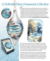 Adorno de vidrio con forma de lobo de G. DeBrekht - Decoración navideña con Papá Noel y muñeco de nieve - 759-011