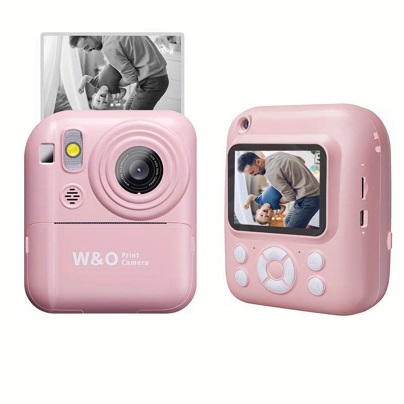 1080P FHD Screen Instant Print Digital Camera - With 3 Rolls Of Paper, 32G TF Card And Card Reader, Puzzle Games, 2.4 Inch Compact And Portable Design Outdoor Photography, Prefect Gift For Halloween Christmas And Thanksgiving