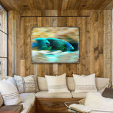 Arte de pared costero de madera con peces tropicales de Nature Wonders - Decoración costera de vida marina - 95264B