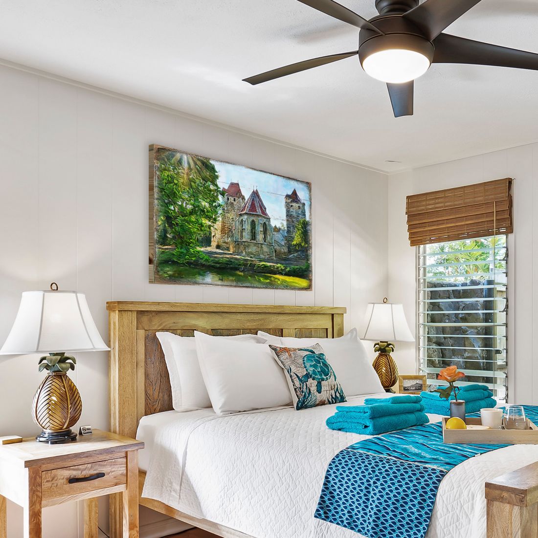 Arte mural de madera con el castillo de Aleeza de Nature Wonders - Decoración de vida silvestre - 95248B