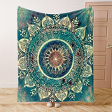 Manta de mandala bohemia suave y lujosa: visualmente impactante y acogedora: ¡regalo ideal para niños, niñas y adultos en cumpleaños, días festivos y celebraciones de Ramadán!