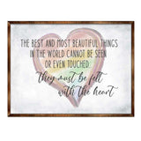 Most Wonderful Things Must Be Felt With the Heart - Bedroom Wall Art - Valentines Gift - Contemporary Decor - Gift for Her - ?ÿ Anniversary Gift - Wall Decor - 310337