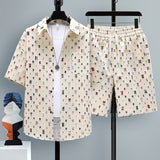 Men's Short-sleeved Suit Youth Student Leisure Sports Cool Shorts Two-piece Set - Lootquake