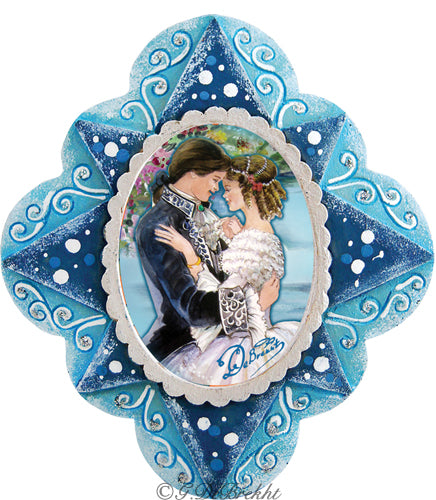 The Love Couple Sculpted Hand-Painted Christmas Ornament by G. DeBrekht - Christmas Decor - 6102231