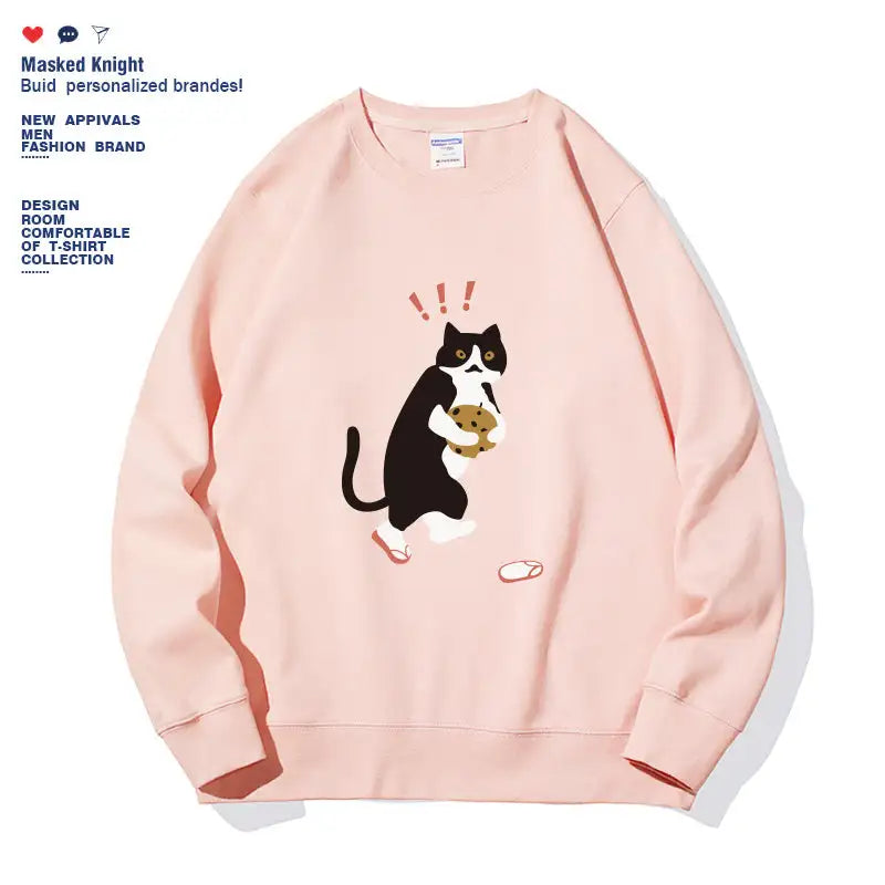 Women's Fashionable Solid Color Printed Long Sleeved Sweatshirt - Lootquake