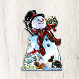 Decoración navideña para puerta de estilo antiguo de D. Gelsinger - Decoración navideña de Papá Noel y muñeco de nieve - 8461024H-1563