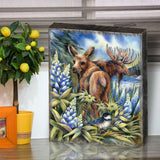 Easily AƒMoosed in Lupine Wooden Wall Art by J. Bergsma - Nature Wildlife Decor - 85922948B-JB