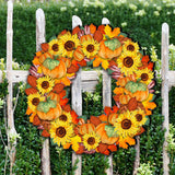 Fall Holiday Door Wreath by G. DeBrekht - Thanksgiving Halloween Decor - 8185305H