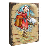 Drummer Boy Wooden Gold Plated Religious Christian Sacred Icon - Inspirational Icon Decor - 85044