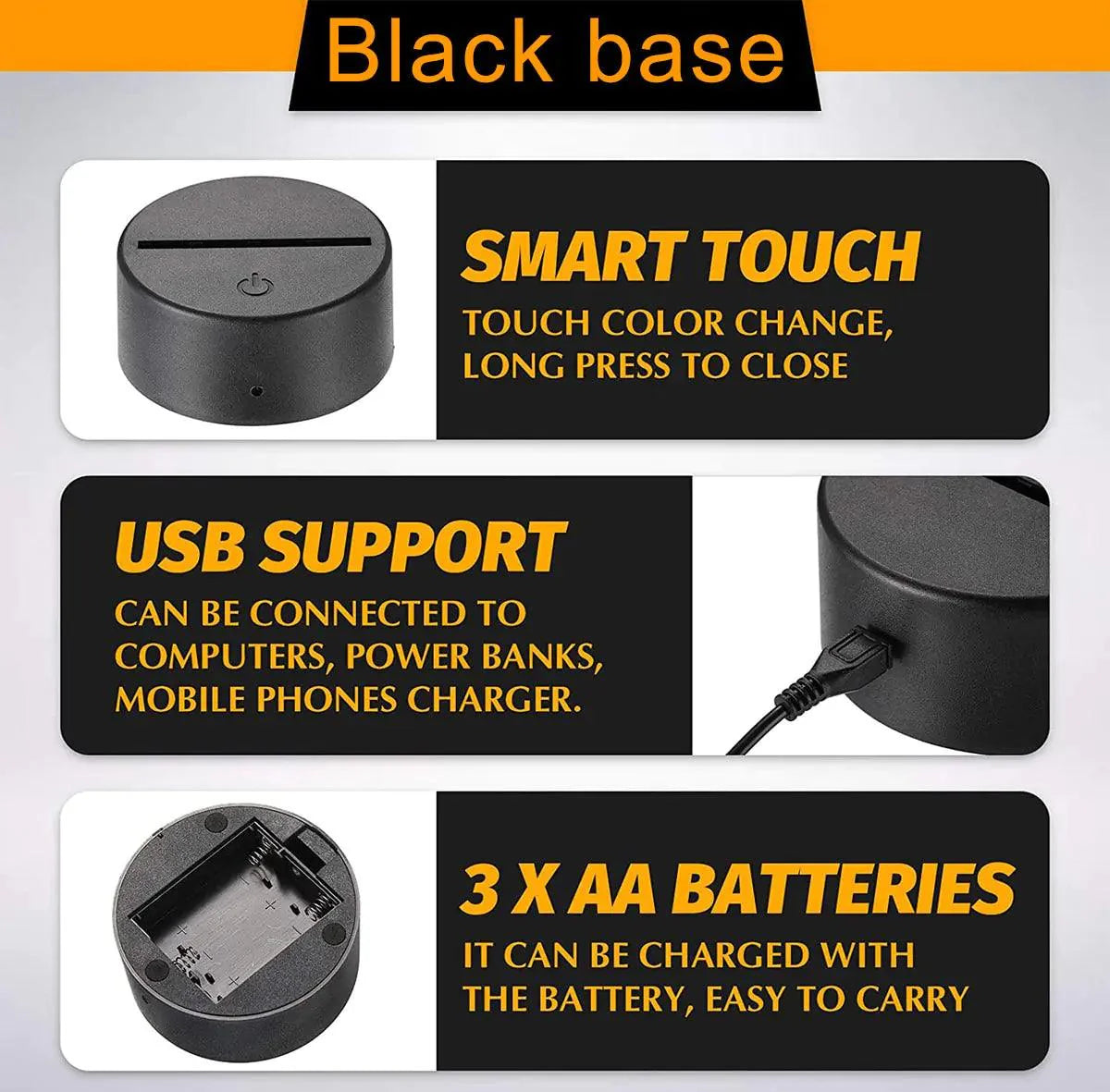 3D LED RGB Gamer Light