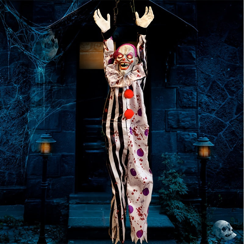 NNETM Scary Clown Hanging Decoration Halloween Horror Prop