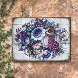 Floral Composition Rustic Wooden Wall Art by G. DeBrekht - Floral Ornamental Decor - 85101B
