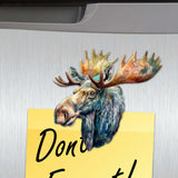 Majestic Moose Decorative Wooden Magnets Set of 6 by G. Debrekht - Wildlife Decor - 8090108G-S6