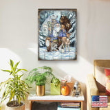 Reúnanse en paz, Papá Invierno, arte mural de madera de J. Bergsma - Decoración de vida silvestre - 8592968BP-JB