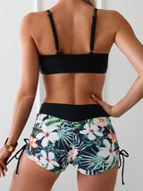 Women's Two-piece Casual Swimsuit P89 Dark Green - Lootquake
