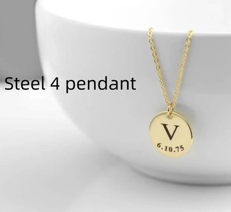 Personalized Pendant Stainless Steel Necklace - Lootquake