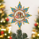 Adorno de madera para la punta del árbol de Navidad "Somos la Familia", de Jamie Mills-Price - Decoración navideña - 89520-MP