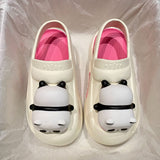 Cute Slipper With Panda Lamp Summer Sandals Femme Light Funny Woman Slippers Shoes Women