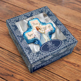 Adorno de cristal con forma de cruz de ángel de la guarda, de Debrekht 758-019