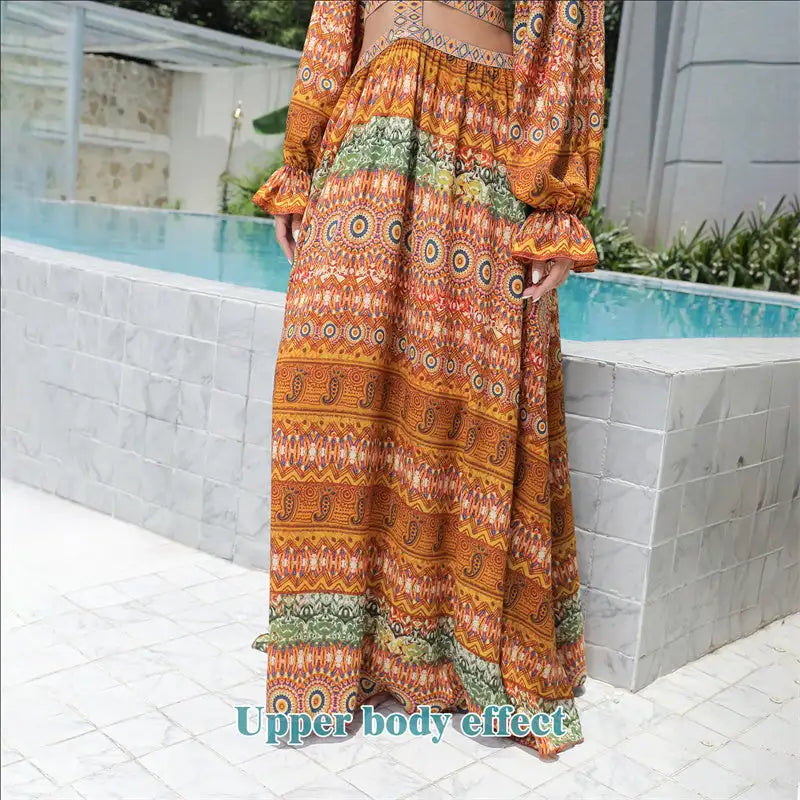 Women's Floral Large Hem Dress - Lootquake