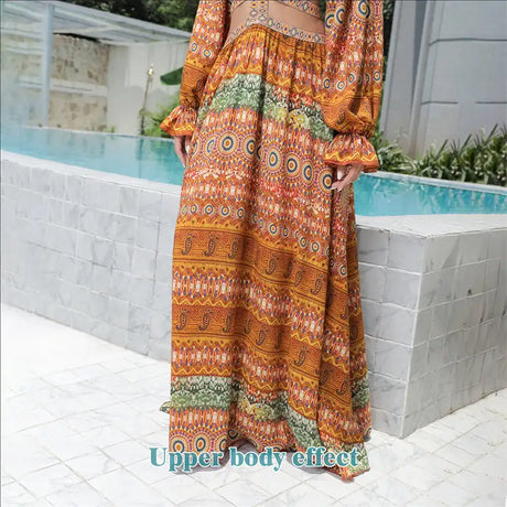 Women's Floral Large Hem Dress - Lootquake