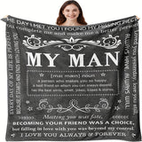 1pc Gifts Blanket For Him, Husband Boyfriend Gifts Blanket, Birthday Gift Ideas For Boyfriend, I Love You Gifts For Him Perfect For Birthday, Anniversary, Christmas, Valentine's Day, Soft And Comfortable Throw Blanket