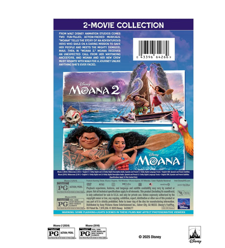 Moana/Moana 2 Movie Collection (DVD) Disney Action & Adventure - Lootquake