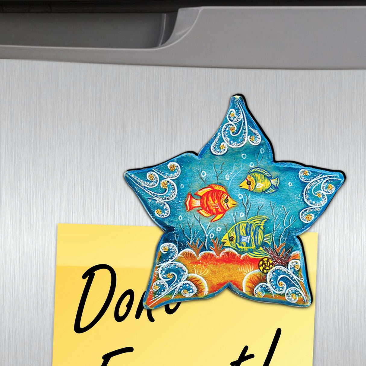 Ocean Treasures Decorative Wooden Magnets Set of 6 by G. Debrekht - Coastal Decor - 8090063G-S6