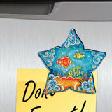 Ocean Treasures Decorative Wooden Magnets Set of 6 by G. Debrekht - Coastal Decor - 8090063G-S6