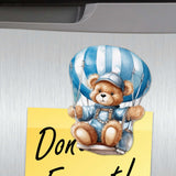 Aviator Teddy Bear Decorative Wooden Magnets Set of 6 by G. Debrekht - Christmas Decor - 8090010G-S6