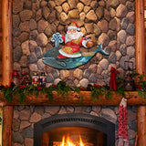 Decoración navideña para puerta con ballena y Papá Noel de G. DeBrekht - Decoración navideña con muñeco de nieve y Papá Noel - 8117827H