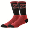 Lot de 5/3/1 paires de chaussettes de basket-ball numéro 23 pour homme, absorbant les chocs, confortables et respirantes, mi-mollet, pour l'extérieur
