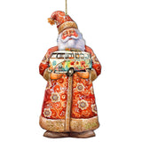 Adornos de madera de Papá Noel con furgoneta de G. Debrekht - Decoración navideña de Papá Noel y muñeco de nieve - 8691407