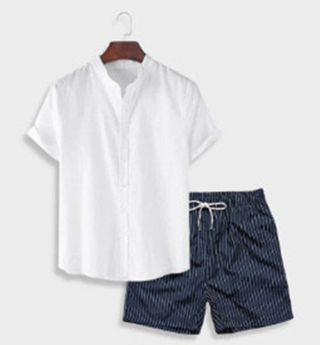 Men's Casual Suit 3D Digital Printing Short Sleeve Shirt Hawaii Suit - Lootquake