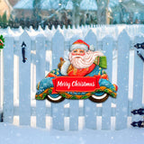 Merry Christmas Santa Door Decor by G. DeBrekht - Christmas Santa Snowman Decor - 8112045-2H