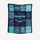 Manta estampada con una carta para mi nieto, estilo contemporáneo, suave y acogedora, ideal para sofá cama de viaje, decoración para oficina y hogar, ideal como regalo de cumpleaños, disponible para todas las estaciones.